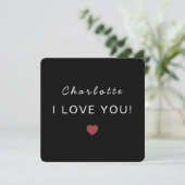 Carte Modern Personalized Valentine Card – I Love You (Debout devant)