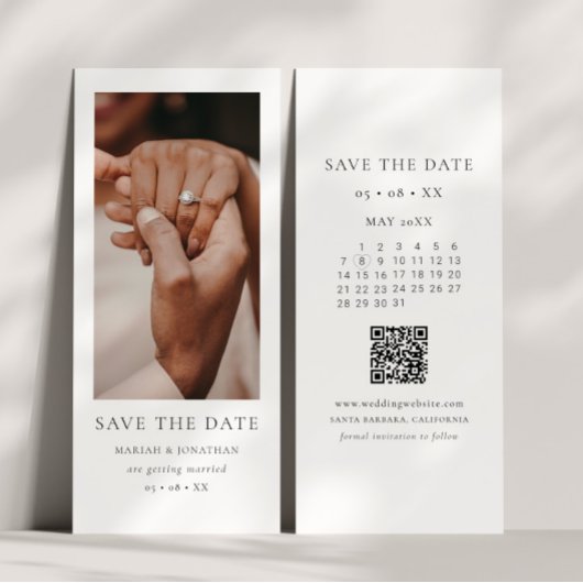 Carte Modern Photobooth Wedding Save the Date