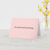 Carte Modern Pink Hashtag Trending Design (Fleur jaune)