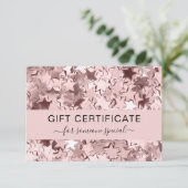 Carte Modern Pink Stars Certificat cadeau d'entreprise (Debout devant)
