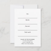 Carte Modern Printed Kraft Faux Gold Circle Bold (Dos)