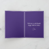 Carte Modern Purple 4 Photo Collage 18e anniversaire (Intérieur)