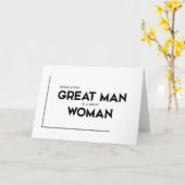 Carte MODERN quotes: behind every great man (Fleur jaune)