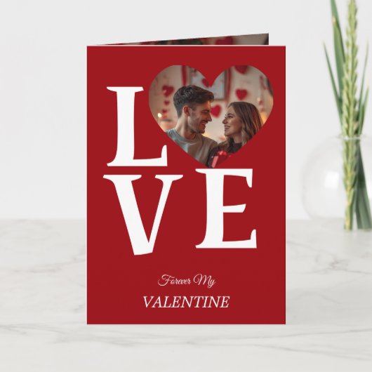 Carte Modern Red Valentine’s Day Photo Card (Devant)