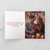 Carte Modern Red Valentine’s Day Photo Card (Intérieur)