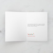 Carte Modern Retro Merry Christmas Wish Photo Folded (Intérieur)