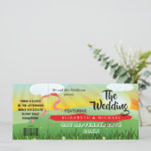 Carte Modern Rustic Festival Wedfest QR Mariage (Debout devant)