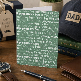 Carte Modern Sage Green White Typography Father’s Day