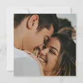 Carte Modern Script Minimal Black & White Wedding Invite (Dos)