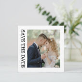 Carte Modern Script Photo Wedding Save The Date (Debout devant)