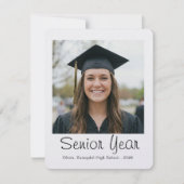 Carte Modern Senior Year Script Class of 2026 Photo Card (Devant)