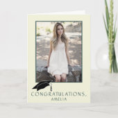 Carte Modern Simple Congratulations Graduation Photo (Devant)