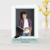 Carte Modern Simple Félicitations Graduation Photo (Fleur jaune)