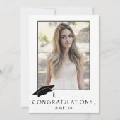 Carte Modern Simple Félicitations Graduation Photo (Devant)