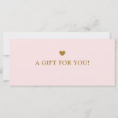 Carte Modern Simple Pink Business Logo Gift Certificate (Dos)