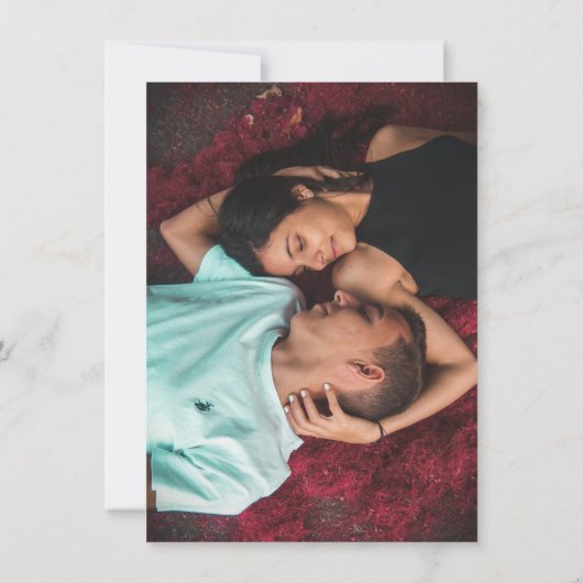 Carte Modern Simple Save the date card with Back photo (Dos)