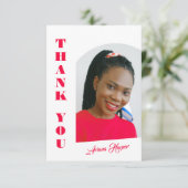 Carte Modern Trendy Pink Script Graduation (Debout devant)