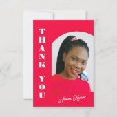 Carte Modern Trendy Script Pink Graduation (Devant)