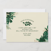 Carte Modern Tropical Be My Bridesman Proposition Card (Dos)