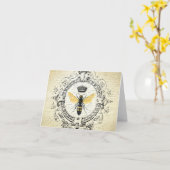 Carte modern vintenfrenqueen bee (Fleur jaune)