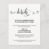 Carte Modern We Do Script Mariage Details (Devant)