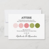 Carte Modern Wedding Attire Dress Code Enclosure Card (Devant)