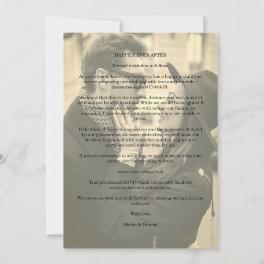 Carte Modern Whimsical Typography Script Custom Photo (Dos)