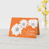 Carte Modern White Daisies Botanical Colorful Birthday (Fleur jaune)