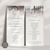Carte Moderne 2 Photos superposition Mariage de script