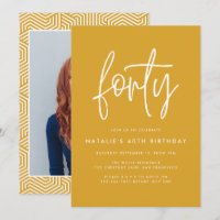 Moderne 40e anniversaire simple design photo de sc