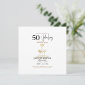 Carte Moderne 50 ans & Incroyable Fête d'anniversaire Ca (Debout devant)