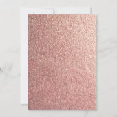 Carte Moderne 50e anniversaire chic typographie or rose (Dos)