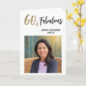 Carte Moderne 60 et Fabuleux Photo 60e anniversaire (Fleur jaune)