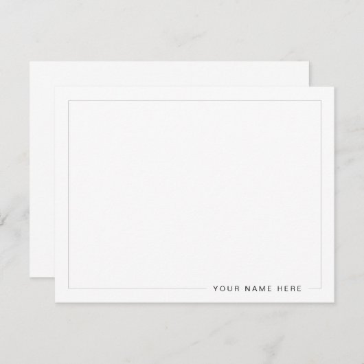 Carte moderne à billets plats personnalisée (Devant / Derrière)