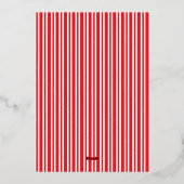 Carte moderne à motif feuille métallique avec bord (Verso)