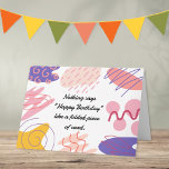 Carte Moderne Abstrait Funny N'importe quel âge Annivers<br><div class="desc">Envoyez un message d'anniversaire spécial avec cette drôle de carte d'anniversaire de n'importe quel âge. La conception abstraite moderne comporte le libellé "Rien ne dit Joyeux anniversaire comme un morceau de carte plié". Vous pouvez facilement modifier le libellé à l'avant de la carte en utilisant la case "personnaliser ce modèle"....</div>