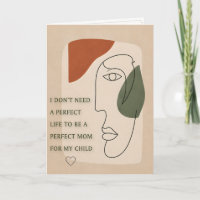 Carte moderne abstraite de fête des mères pour mam