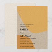 CARTE MODERNE ABSTRAITE ORANGE ROUILLE OÙ NOUS AVO (Devant / Derrière)