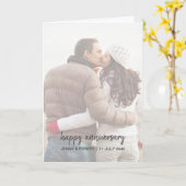 Carte Moderne Anniversaire De Photo De Script Élégant Et (Fleur jaune)