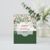 Carte Moderne aquarelle boho gui de Noël (Debout devant)