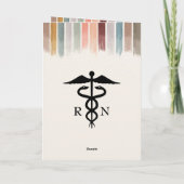 Carte Moderne Aquarelle Brush Stroke Nurse Graduation (Dos)