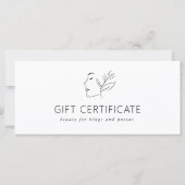 Carte Moderne, Art Line, Femme, Feuilleté, Salon, Blanc (Devant)