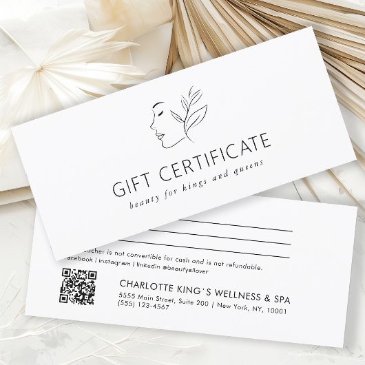 Carte Moderne, Art Line, Femme, Feuilleté, Salon, Blanc