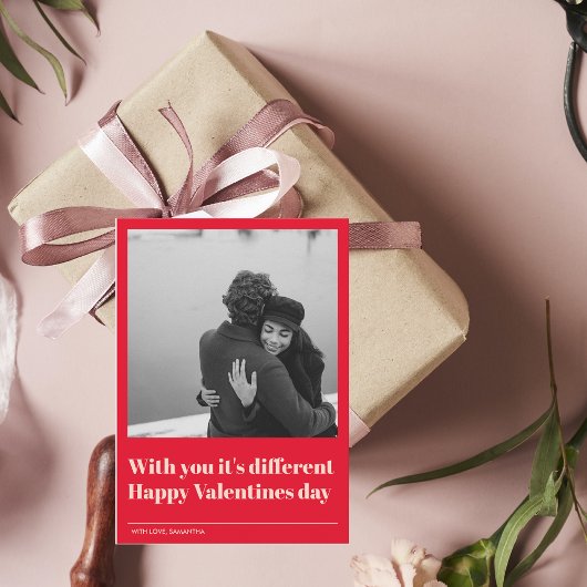 Carte Moderne avec vous C'est différent | Photo Valentin