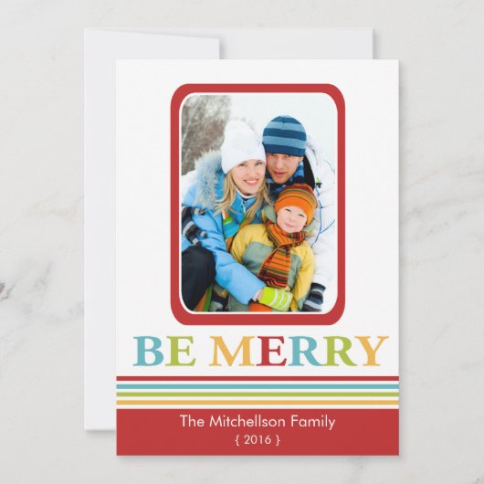 Carte moderne BE JOY Christmas Flat Card (Devant)