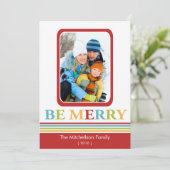 Carte moderne BE JOY Christmas Flat Card (Debout devant)