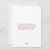 Carte moderne BE JOY Christmas Flat Card (Dos)