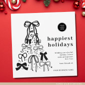 Carte moderne Black White Business Holiday