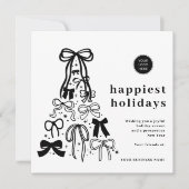 Carte moderne Black White Business Holiday (Devant)