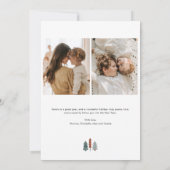 Carte moderne Boho Christmas Tree Photo Holiday (Dos)